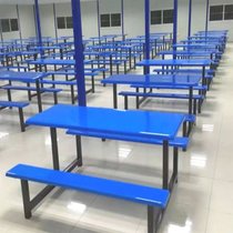 俊采云JCYK45学校食堂不锈钢餐桌椅8人位桌椅组合加固玻璃钢（单位：组）(默认 JCYK45)