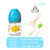 日康新生儿宽口径玻璃奶瓶婴儿宝宝防胀气奶瓶果汁奶瓶营养护理瓶(蓝色 组合3)