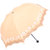 天堂伞 百花公主黑胶丝印包波浪边三折蘑菇晴雨伞太阳伞(橙红)