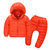 qm 中小童两件套冬季保暖连帽套装轻薄羽绒棉服 1703(90 橘色)