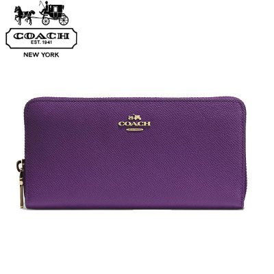 Coach蔻弛 女士长款拉链钱包 长款钱包 钱夹手拿包52372(紫色) Coach蔻弛 女士长款拉链钱包 长款钱包 钱夹手拿包52372(紫色)