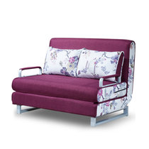 布艺可折叠沙发床多功能两用1.2米1.5米1.8米双人小户型沙发(浅紫色 1.8米宽*1.9米长)