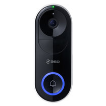 360可视门铃智能摄像机智能电子猫眼家用监控摄像头无线wifi访客识别视频通话超清夜视D819+64G内存卡