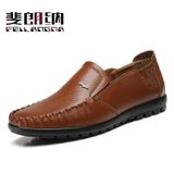 斐朗纳时尚英伦正装新款男式商务男士休闲皮鞋K8052(棕色 42)