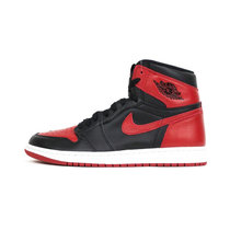Nike Air Jordan 1 乔丹一代藤原浩高帮篮球鞋黑红板鞋男716371-040 555088-001-101(黑/红 45)