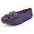 AICCO 新款平底平跟透气网面单鞋女鞋防滑豆豆鞋81505(紫色 35)