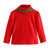 贝壳元素冬季韩版女童童装加绒加厚高领T恤儿童宝宝翻领打底衫tx4071(150 红色（秋冬款）)