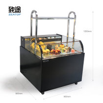 黑色保鲜熟食凉菜展示柜冷藏商用迷你冷藏柜透明商用慕斯冷藏柜玻璃锁(0.9米)