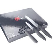 先后（Xianhou）MSBT350-B黑色刃陶瓷刀三件套（黑色）
