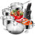 双立人（ZWILLING） Gourmet系列厨房锅具套装13件套 不锈钢炒锅平底锅煎锅汤锅奶锅蒸锅刀具套装电磁炉通用