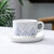 松发瓷器陶瓷水杯咖啡杯碟情侣牛奶杯简约办公室红茶杯子家用套装几何杯碟金三角升华 环保材质