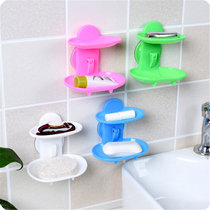 有乐B552镂空吸盘沥水肥皂盒香皂盒创意浴室壁挂式香皂架肥皂架lq1088(黄色)