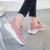 JOHLIN DREAM小白鞋女鞋子2021年网面透气夏季薄款镂空运动飞织鞋春款(粉色 37)第5张高清大图
