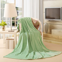 圣馨奴毯子毛毯法兰绒毯珊瑚绒毯(17苹果绿)