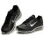 耐克男鞋全掌气垫跑步鞋MAX 五代皮面透气 运动鞋(黑银 47)