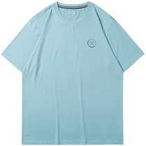 李宁T恤反光速干凉爽短袖T恤ATSR209L蓝色 韦德系列