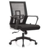 阁瑞馨升降转椅网椅办公椅电脑椅职员椅培训椅会议椅(黑色 ZMD-039)