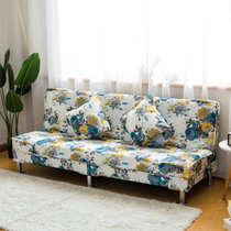 小户型布艺沙发简易客厅可折叠沙发单人双人三人沙发出租房沙发床(双人座长度1.2米：不带抱枕 油墨画-绒布)