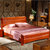 木巴现代中式实木床高箱床1.8米 橡胶木双人床硬板床古典床(海棠色C196 默认)第2张高清大图