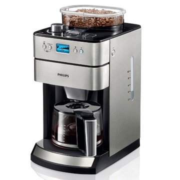 PHILIPS飞利浦咖啡机 家用全自动现磨一体带咖啡豆研磨功能 HD7751/00(银色)