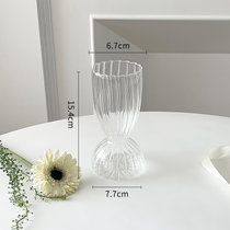 ins风透明玻璃水培器皿水养小花瓶创意插花干花鲜花客厅摆件简约