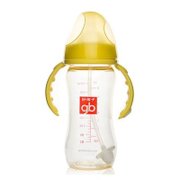 好孩子 宝宝奶瓶仿真乳感 宽口径握把吸管PES奶瓶270ml B80093