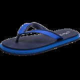 羊骑士男士拖鞋人字拖厚底男凉鞋2018新款个性防滑沙滩鞋(QM-701黑蓝色 40)