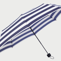 简约小清新海军风条纹创意三折叠伞晴雨伞太阳伞礼品伞(枣红)