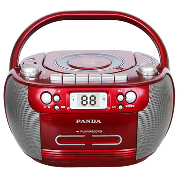 熊猫(PANDA) CD-800 多功能台式DVD学习机 可连接电视播放 红色