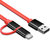 努比亚（nubia）数据线 原装二合一安卓充电线 MicroUSB与Type-c接口 红色(红色 努比亚二合一)