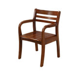 DF 简约复古餐椅实木扶手椅子DF-Y221C休闲靠背椅(默认)