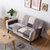 A家家具 布艺沙发北欧简约时尚拼色小户型客厅(灰黑格 三人位)