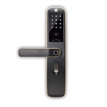 Yale耶鲁指纹锁智能锁防盗门指纹密码锁YMH70智能门锁电子锁室内