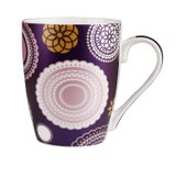 Plazotta 时尚随意马克杯 情侣水杯大陶瓷杯创意办公咖啡杯01294 01295(紫色)