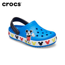 Crocs男童鞋卡骆驰新款夏迪士尼联名米奇儿童凉鞋洞洞鞋|206307(33 青花瓷蓝)
