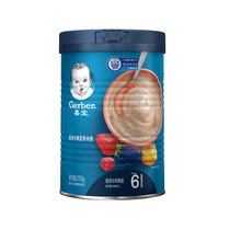 嘉宝(Gerber)米粉婴儿辅食 小米有机水果米粉 宝宝高铁米糊米粉2段250g(6-36个月适用)(缤纷水果 250g*2)