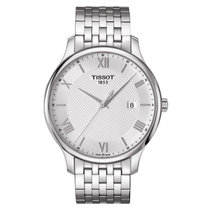 天梭/Tissot手表 俊雅系列钢带石英男士手表T063.610.11.038.00(银壳白面白带)