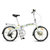 永久7速自行车20寸铝合金折叠车/双碟刹/禧玛诺变速/轴中轴/建大轮胎学生单车QJ010(白绿色 20寸)