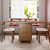 双虎家私 北欧风格餐桌椅组合小户型原木色多功能家用餐桌18B1(一桌四椅)