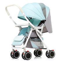 轻便携婴儿推车 可坐可躺折叠婴儿车 避震童车伞车 宝宝手推婴儿车童车(旗舰双向款-荷绿)