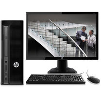 惠普（HP）小欧 商用办公台式电脑主机整机（奔腾G4400 4G 500G 无线网卡 光驱 三年上门 Win10）(主机+21.5英寸显示器)