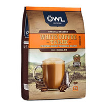 马来西亚进口 猫头鹰(OWL) 精装三合一白咖啡 阿拉比卡咖啡豆（原味）拉白600g/15条