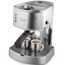 德龙（Delonghi）咖啡机 半自动咖啡机 意式浓缩 家用 泵压式 不锈钢锅炉 手动打奶泡 EC330银