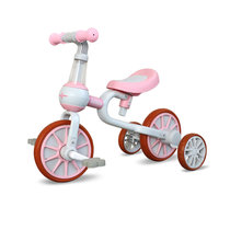 儿童无脚踏扭扭车 适合1-3-6岁小孩两用三轮平衡车助步滑行自行车(褐色)