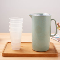 家用杯壶套装冷水壶陶瓷杯马克杯(均码 麦香北欧蓝5件套)