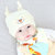 春秋冬新生儿胎帽初生儿女童宝宝套头棉帽男童婴儿帽子12个月(奶白色)