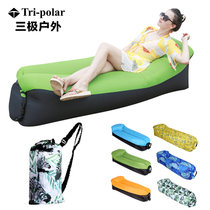户外懒人充气沙发空气床垫午睡网红气垫床折叠单人便携式野营椅子tp1232(绿黑)