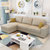 一米色彩布艺沙发简约现代小户型沙发客厅家具可拆洗三人位布沙发转角组合(2号色 三人位+脚踏)