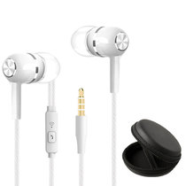 入耳式耳机高音质k歌适用vivo苹果oppo手机安卓华为小米通用线控有线耳机(经典版-白色+耳机包 官方标配)