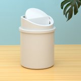 桌面垃圾桶桌上迷你可爱小号家用收纳桶垃圾盒小型卫生桶垃圾袋(白色-单个)